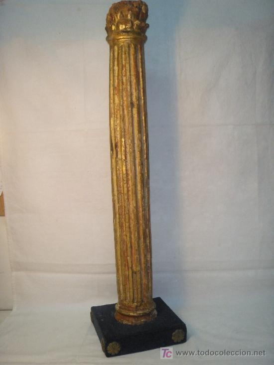 Arte: COLUMNA DE MADERA DEL XVII - Foto 1
