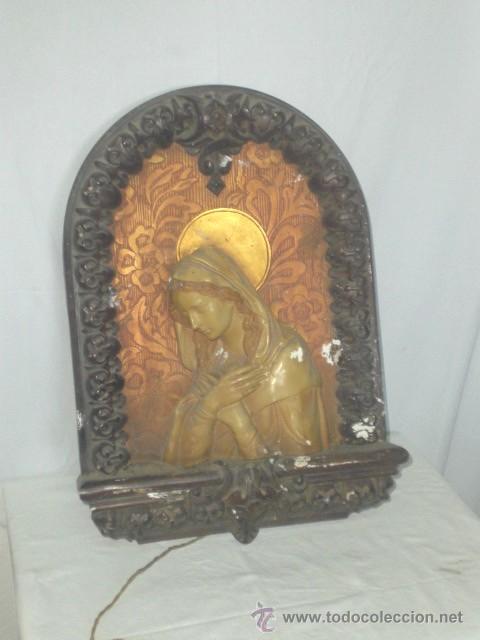 Arte: BONITO PLAF&Oacute;N CON IMAGEN DE LA VIRGEN. - Foto 1