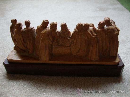 Arte: SANTA CENA EN MINIATURA EN MADERA - Foto 2