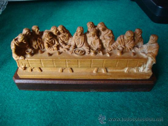 Arte: SANTA CENA EN MINIATURA EN MADERA - Foto 3