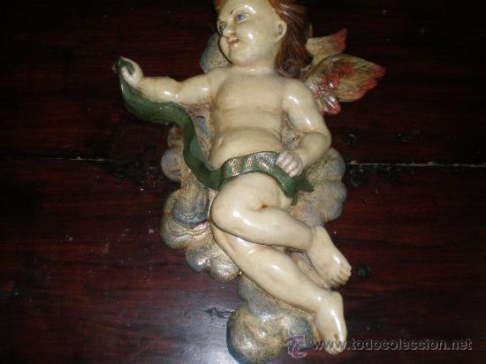 Arte: angel en pasta de madera - Foto 1