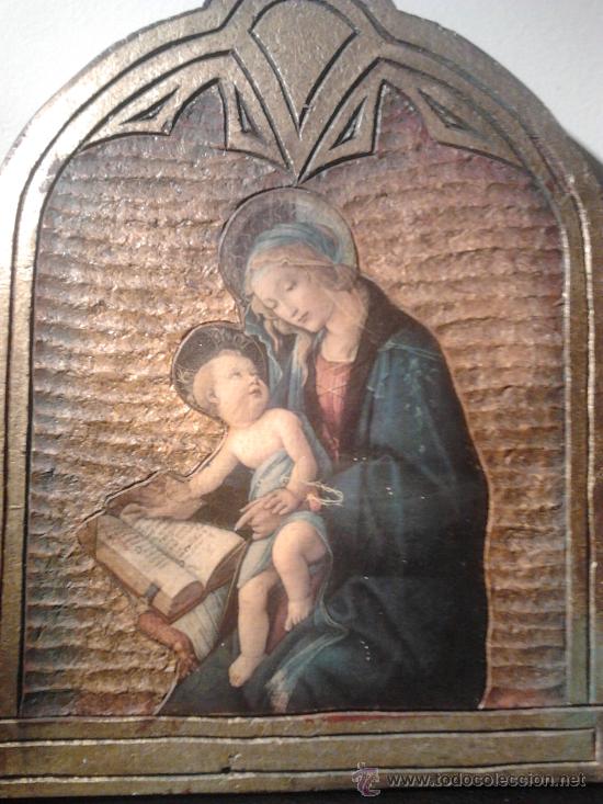 Arte: TR&Iacute;PTICO  VIRGEN CON NI&Ntilde;O - Foto 4