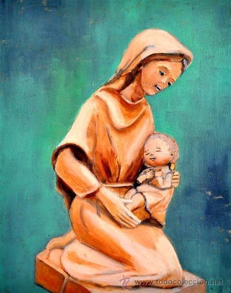 Arte: pintura al oleo virgen - Foto 1