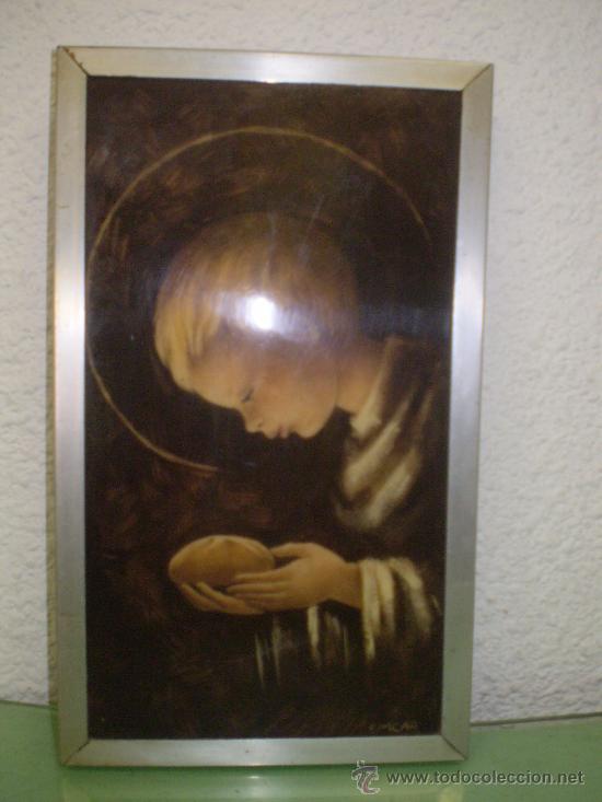 Arte: ANTIGUO CUADRO NI&Ntilde;O JESUS - Foto 1