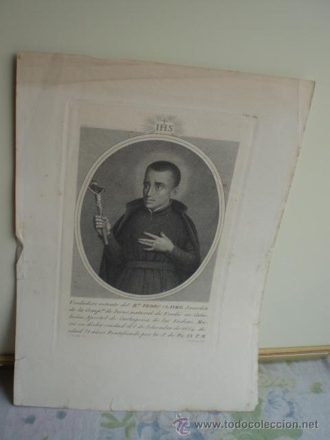 Arte: ANTIGUO GRABADO PEDRO CLAVER - Foto 2