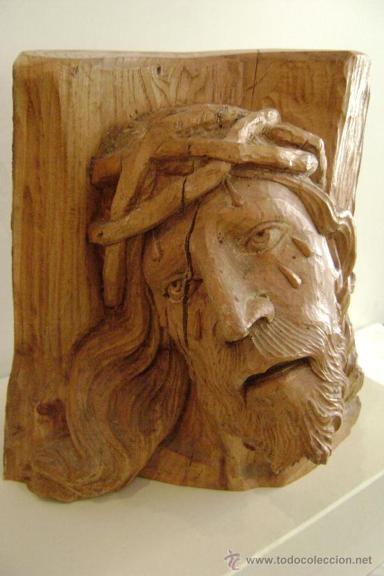 Arte: TALLA EN MADERA.CABEZA DE JESUCRISTO - Foto 2