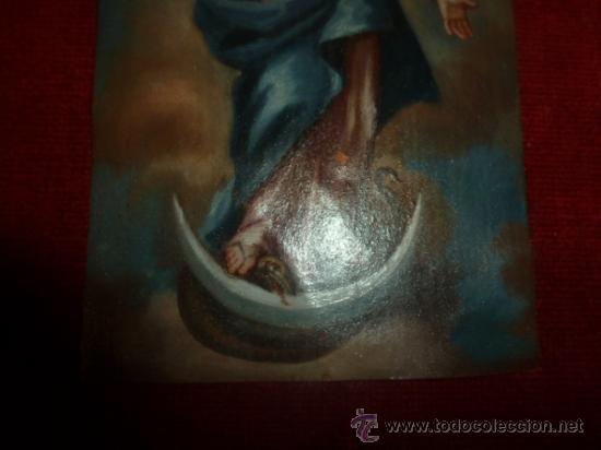 Arte: oleo sobre cobre virgen inmaculada - Foto 3
