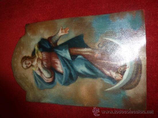 Arte: oleo sobre cobre virgen inmaculada - Foto 18