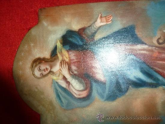 Arte: oleo sobre cobre virgen inmaculada - Foto 16