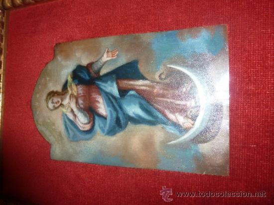 Arte: oleo sobre cobre virgen inmaculada - Foto 15