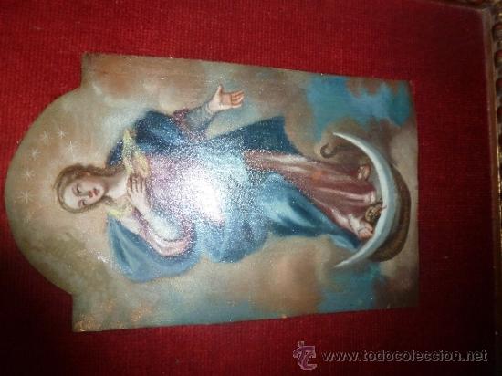 Arte: oleo sobre cobre virgen inmaculada - Foto 17