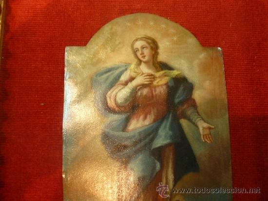 Arte: oleo sobre cobre virgen inmaculada - Foto 13