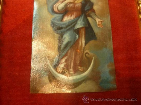 Arte: oleo sobre cobre virgen inmaculada - Foto 11