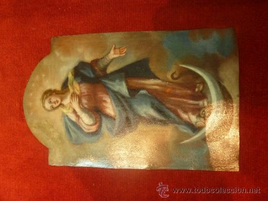 Arte: oleo sobre cobre virgen inmaculada - Foto 14