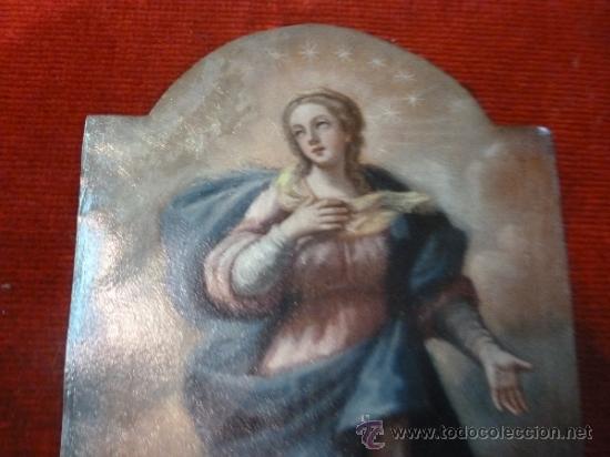Arte: oleo sobre cobre virgen inmaculada - Foto 12