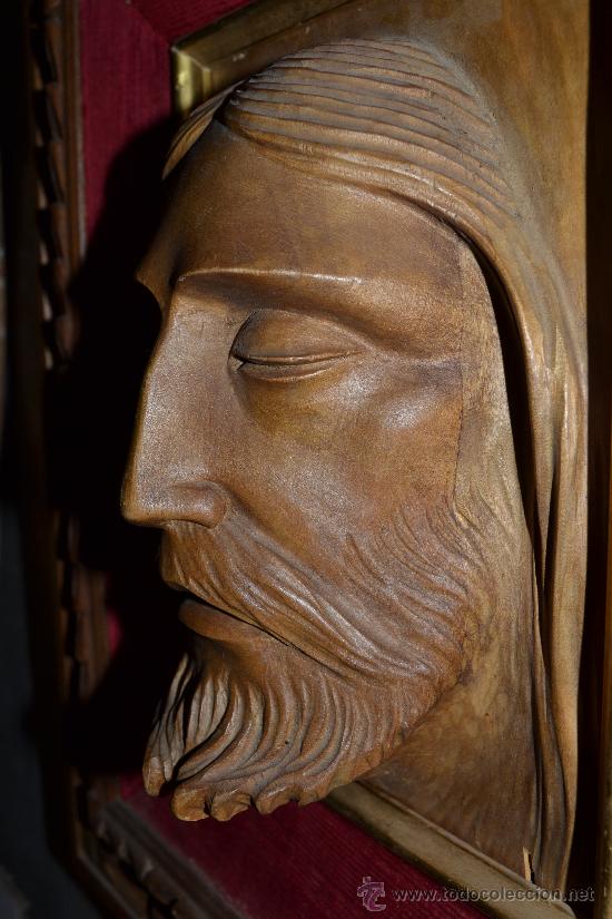 Arte: CARA DE JESUCRISTO TALLADA EN MADERA - Foto 3