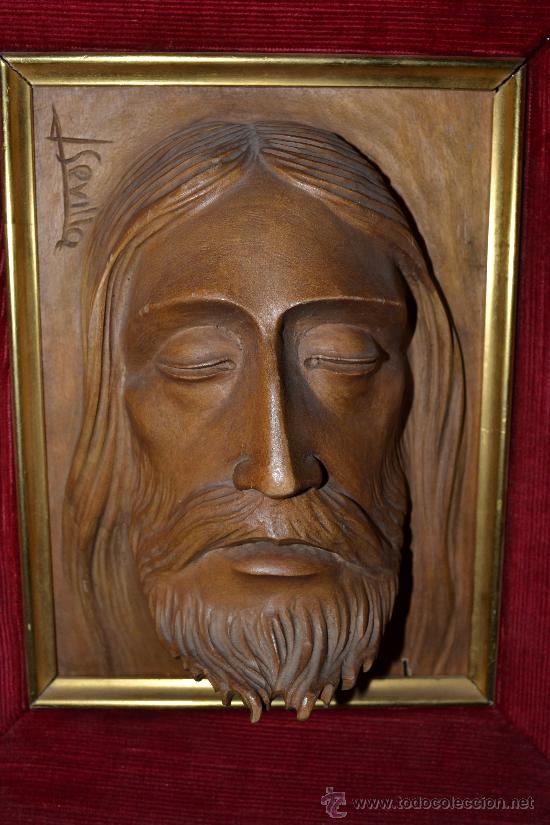 Arte: CARA DE JESUCRISTO TALLADA EN MADERA - Foto 5