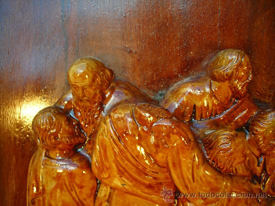 Arte: ULTIMA CENA EN ESTUCO SOBRE MADERA - Foto 2