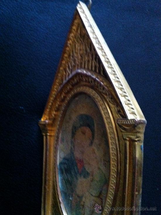 Arte: RETABLO BENDITERA 1890 NEO GOTICO - Foto 8
