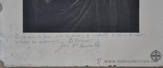 Arte: Litografia antigua del Corazon de Jesus. - Foto 3