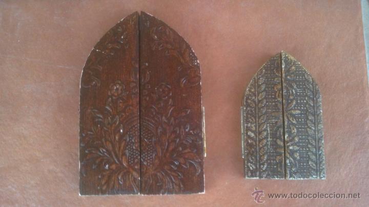 Arte: ANTIGUOS TRIPTICOS EN MADERA LABRADA - Foto 5