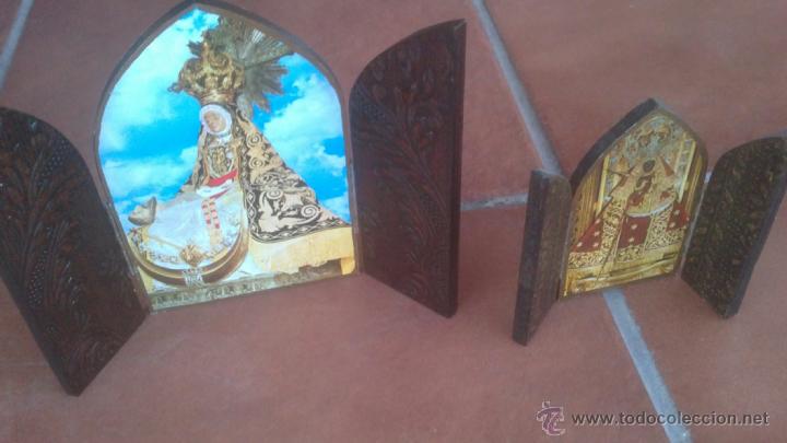 Arte: ANTIGUOS TRIPTICOS EN MADERA LABRADA - Foto 3