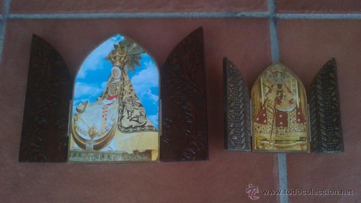Arte: ANTIGUOS TRIPTICOS EN MADERA LABRADA - Foto 1