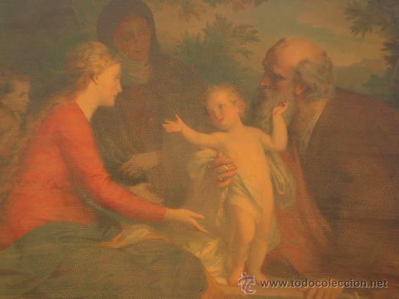 Arte: cuadro de tela con marco original de la epoca - Foto 4