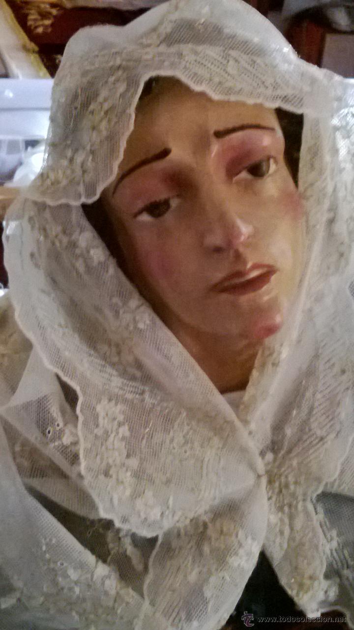 Arte: EXCEPCIONAL BUSTO DE VIRGEN DOLOROSA - Foto 1