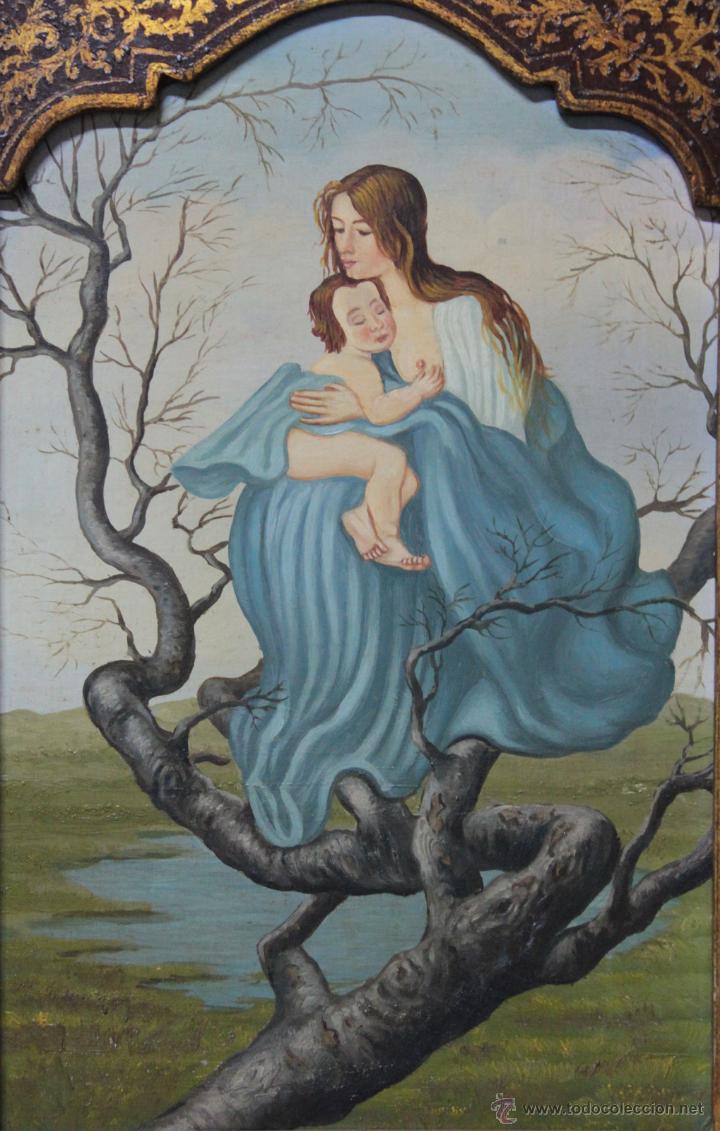 Arte: PRECIOSA Y ANTIGUA VIRGEN - ANONIMO - Foto 2