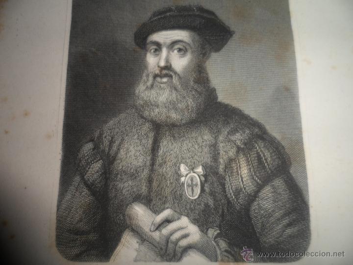 Arte: Magallanes. Litografia siglo 19 - Foto 1