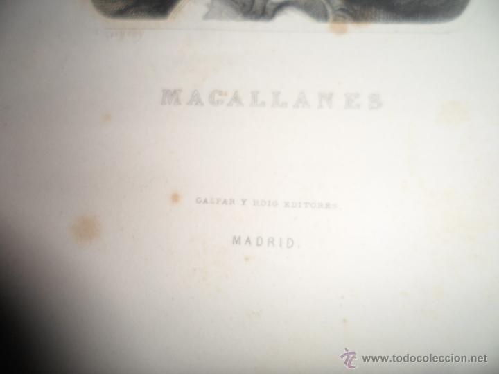 Arte: Magallanes. Litografia siglo 19 - Foto 4