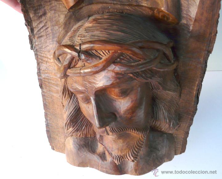 Arte: TALLA ANONIMA EN MADERA DE CAOBA - Foto 3