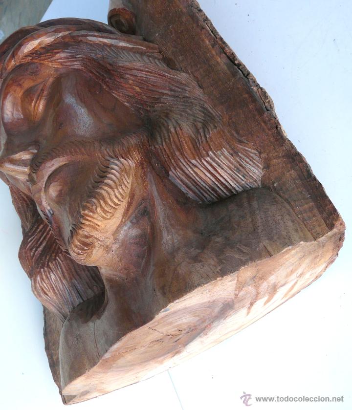 Arte: TALLA ANONIMA EN MADERA DE CAOBA - Foto 4