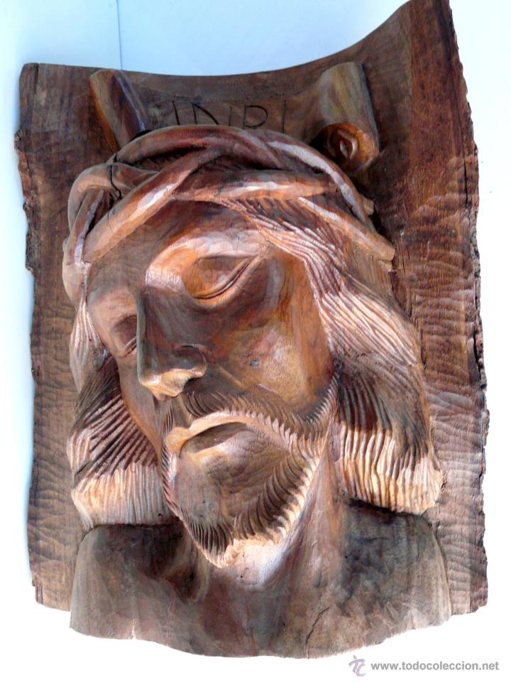 Arte: TALLA ANONIMA EN MADERA DE CAOBA - Foto 7