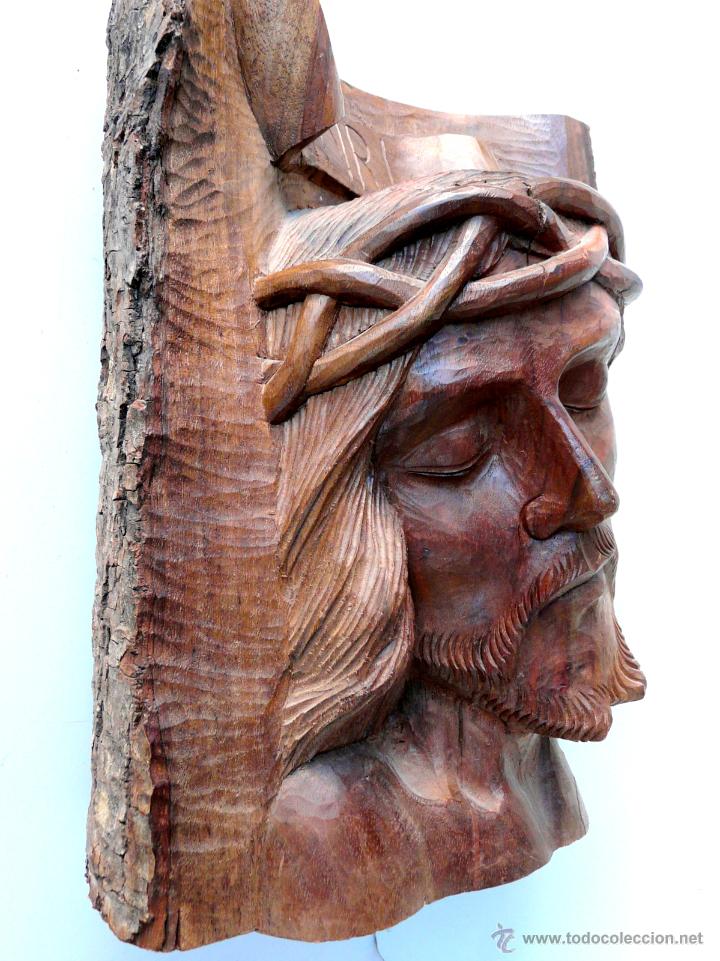 Arte: TALLA ANONIMA EN MADERA DE CAOBA - Foto 8