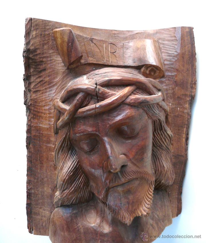 Arte: TALLA ANONIMA EN MADERA DE CAOBA - Foto 9