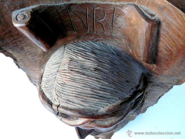 Arte: TALLA ANONIMA EN MADERA DE CAOBA - Foto 13