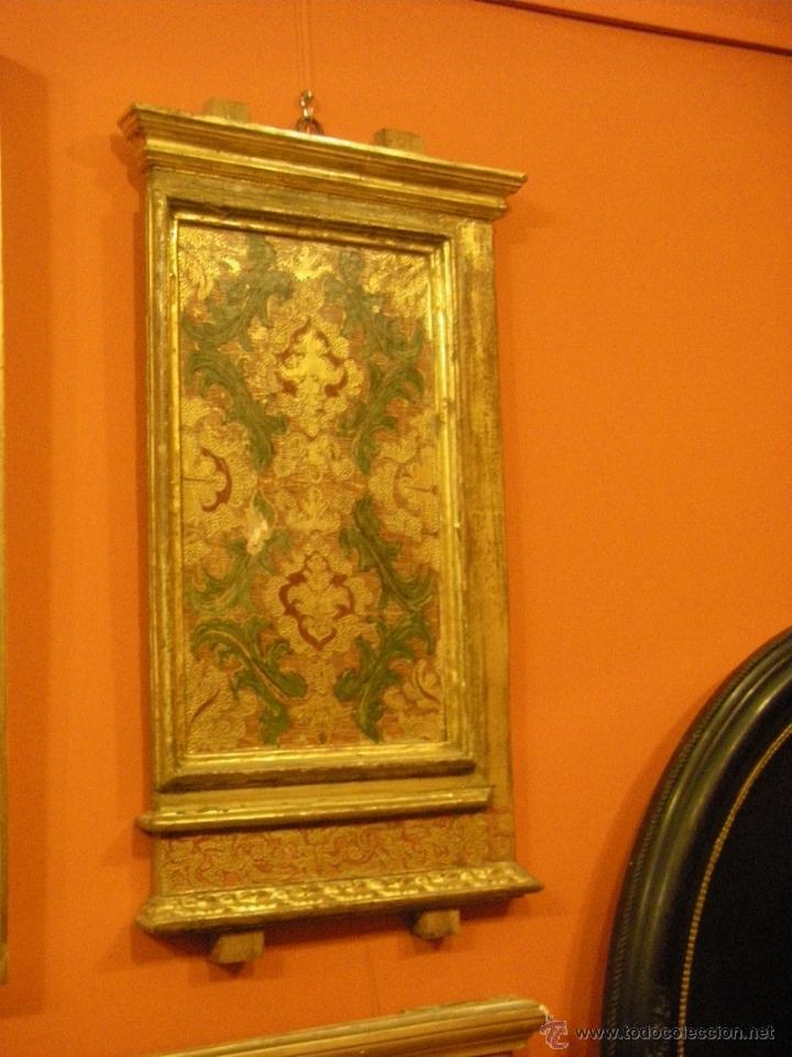 Arte: Dos tablas en oro fino, espolinado del siglo XVIII - Foto 2 - 40826215