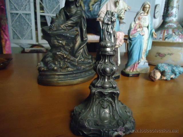 Arte: VIRGEN DEL PILAR CON PIE -  PLATA -  18 CM - Foto 1