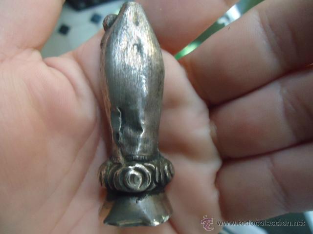 Arte: VIRGEN DEL PILAR CON PIE -  PLATA -  18 CM - Foto 10