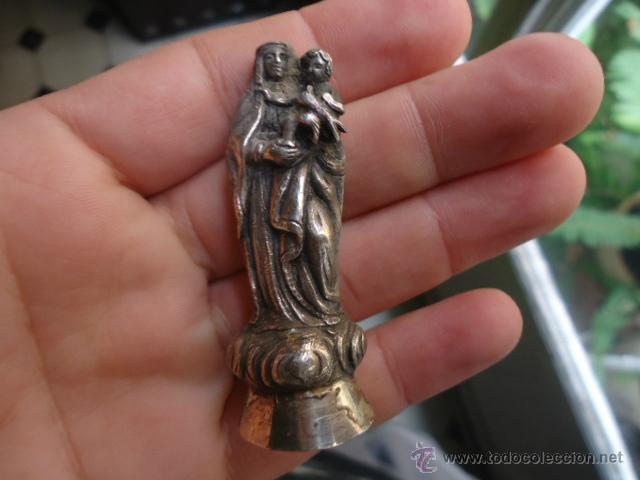 Arte: VIRGEN DEL PILAR CON PIE -  PLATA -  18 CM - Foto 11