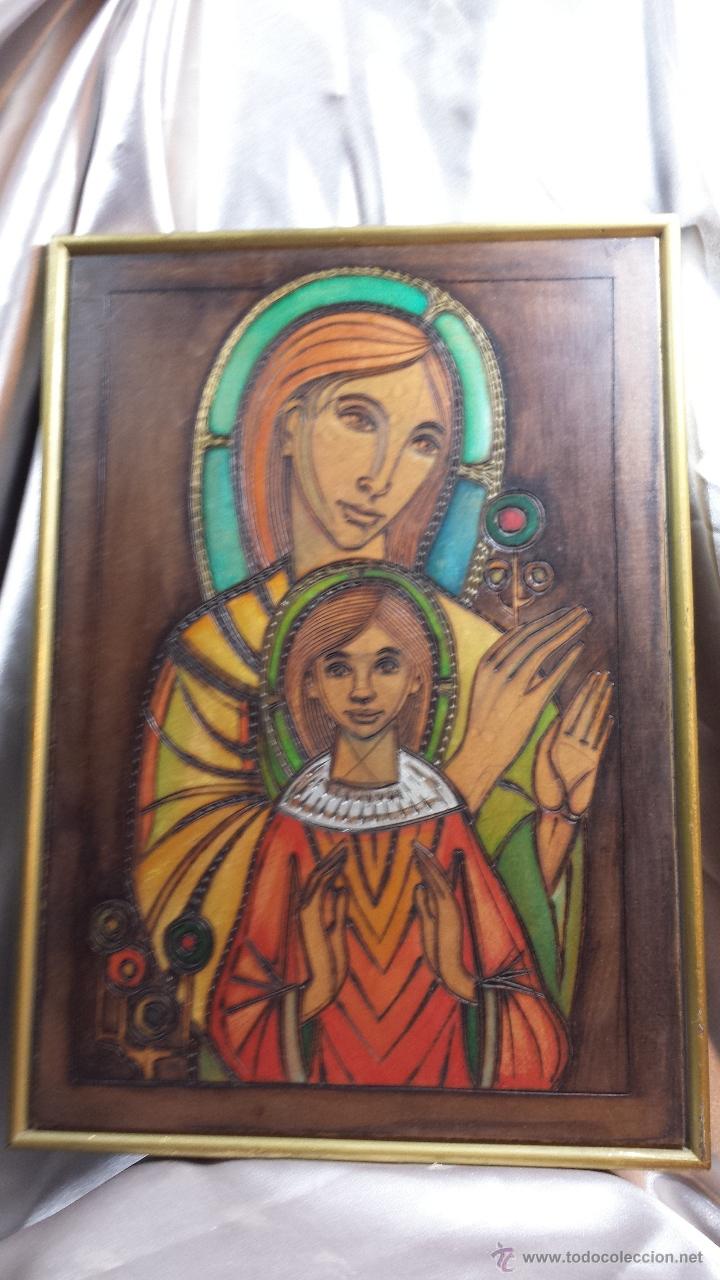 Arte: Grabado Virgen con ni&ntilde;o. - Foto 3