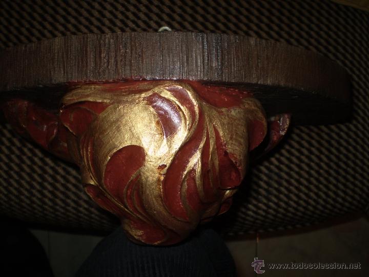 Arte: CABEZA DE ANGEL PINTADA Y DORADA - Foto 5