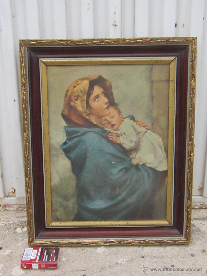 Arte: VIRGEN CON NI&Ntilde;O EN LAMINA - Foto 1