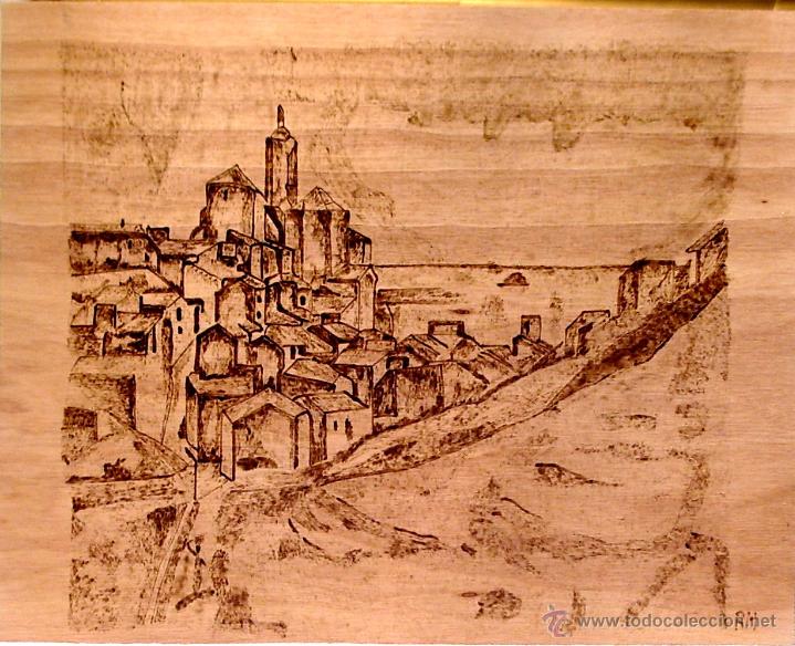 Arte: ALBARRACIN. Pirograbado. - Foto 1