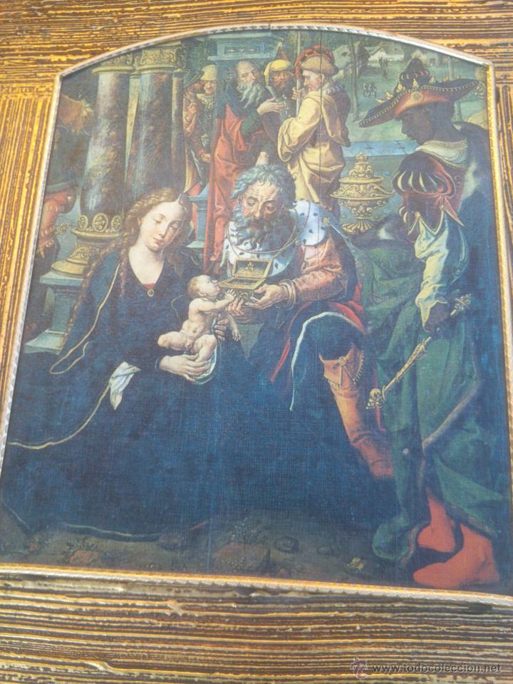 Arte: TRIPTICO RELIGIOSO SOBRE BASE DECORADA - Foto 5