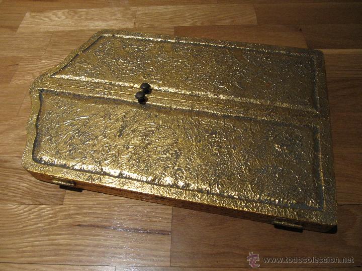 Arte: RETABLO TRIPTICO RELIGIOSO PUERTAS EN PAN DE ORO - Foto 7