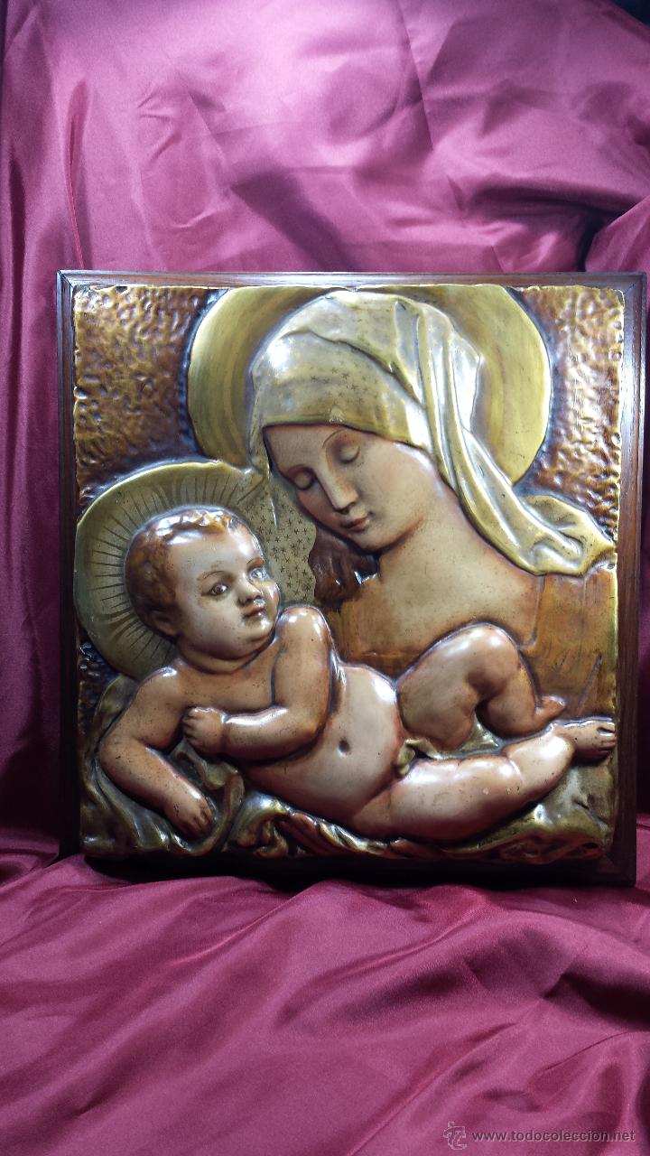 Arte: RETABLO VIRGEN CON NI&Ntilde;O - Foto 1