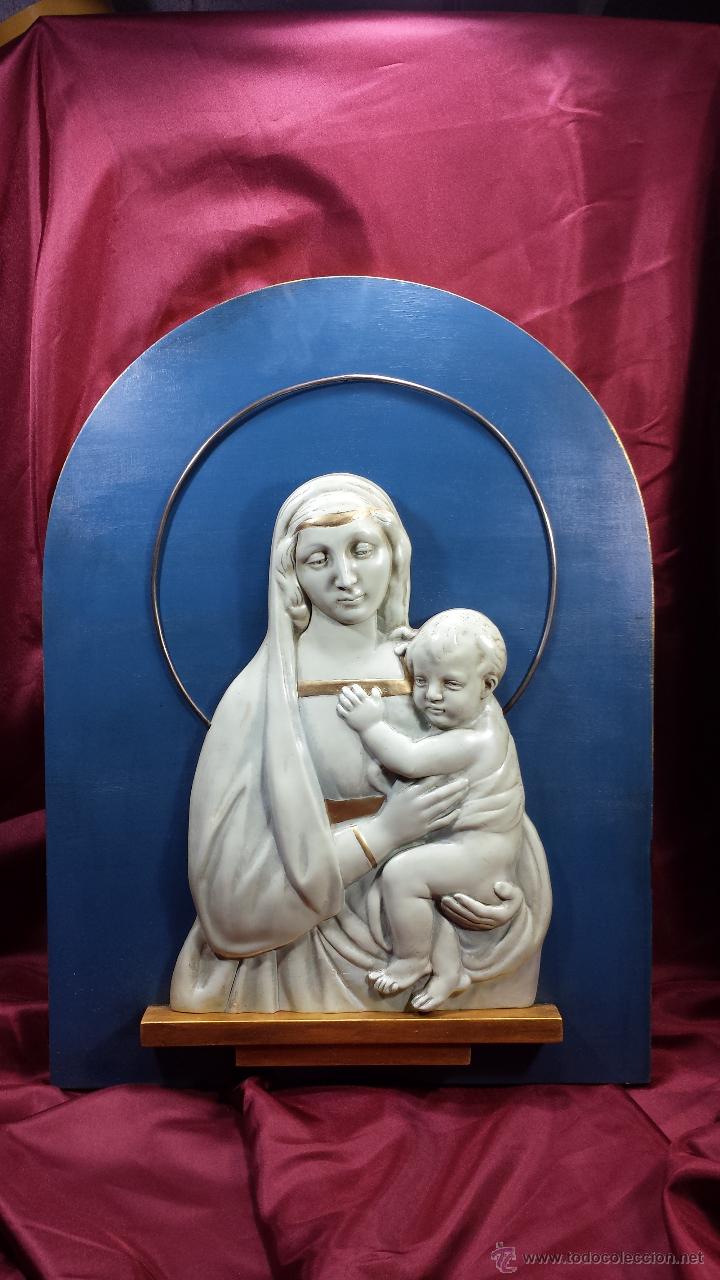 Arte: RETABLO VIRGEN CON NI&Ntilde;O - Foto 1